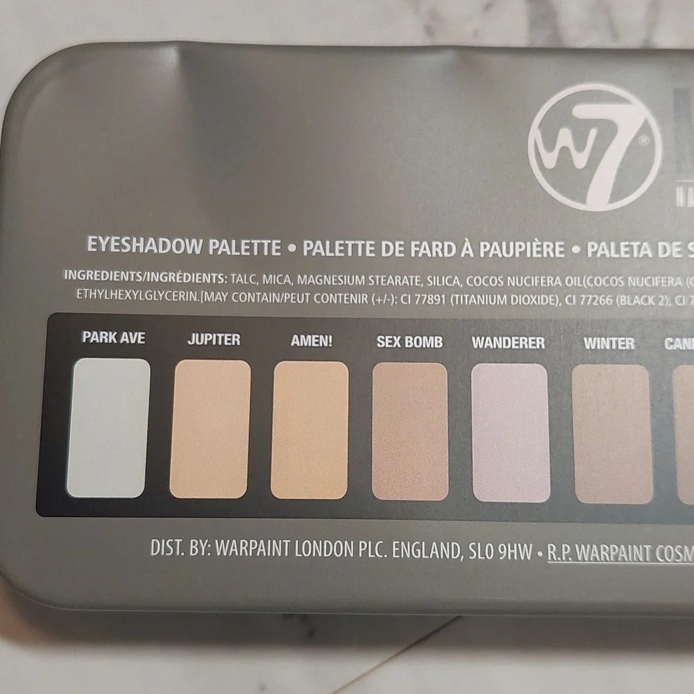 NWT W7 Mighty Mattes Natural Nudes Eye Shadow 12-Colour Palette
